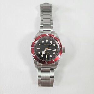 Corgeut 41mm Automatic Mens Watch Red Dial Sapphire Glass NH35A 8215 10ATM New